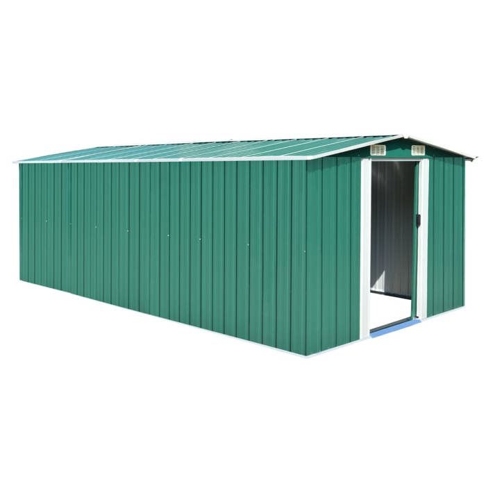 Abri de Jardin cabane cabanon Maison de Stockage Remise extérieur Hangar Outils Robuste 257 x 489 x 181 cm métal 02 0022170 - vue 4