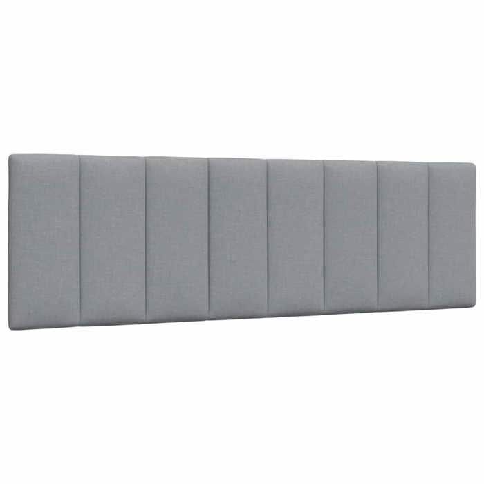 vidaXL Coussin de tête de lit gris clair 160 cm tissu 4019170