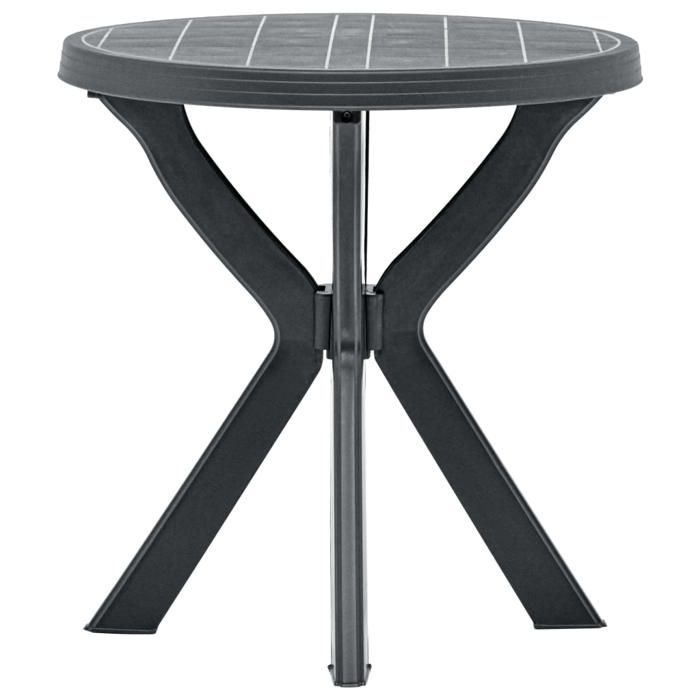 Table de bistro ou jardin - KIMMY - Anthracite Ø70 cm Plastique - Meuble dextérieur28803841