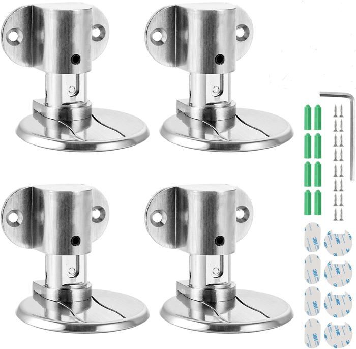 Porte Hameçons Lot De 4 Porte-hameçons Magnétiques Lasuroa – Supports Noir Avec Anneaux Caoutchouc (8 Grands, 8 Petits) – Accessoire Pêche