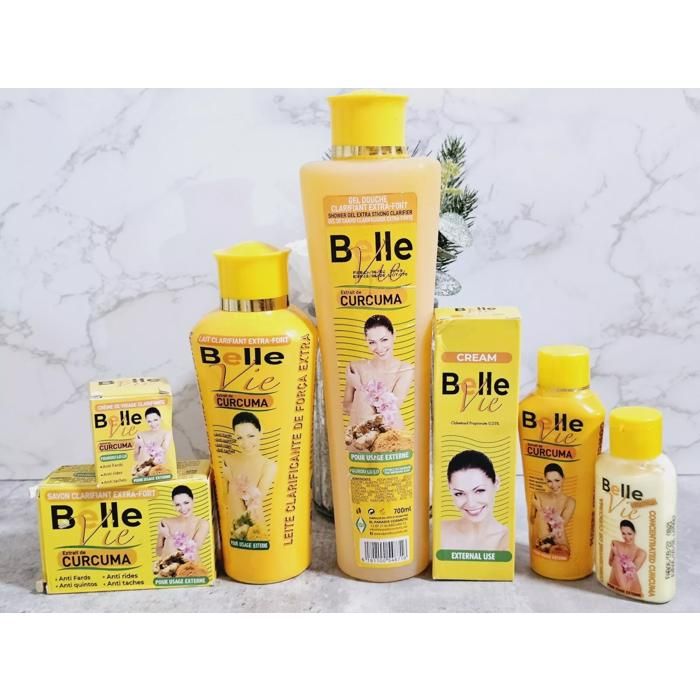 Lot De 3 Laits Corporels éclaircissants Belle Vie Au Curcuma - SPF50, 500ml