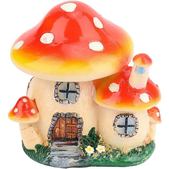 AVENUELAFAYETTE Figurine Statuette Fée - Elfe sur Champignon - 20 cm (Violet
