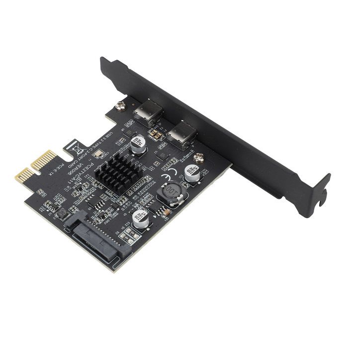 Carte USB 3.2 Gen 2 Carte D'extension Usb Carte D'extension PCIe Vers USB 3.2 Gen 2, Double Type C Haute Vitesse 10 Gbit/s PCI-E Vers USB 3.2 Hub USB Interne Pour PC