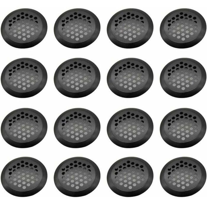 Grille Ventilation Inox 16 Pièces Maille Aération pour Meuble/Cuisine Diamètres Multiples