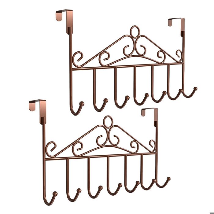 Crochets de porte en métal (lot de 2) porte-serviettes de salle de bain bronze antique