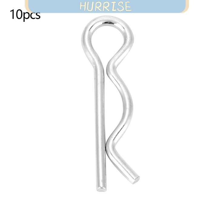 Goupille de Type RC R, 50 Pièces de en Fer Inoxydable, Broches de Clip RC, Broche de Clip de Corps Solide pour Coque de Voiture Télécommandée à L'échelle 1/10 1/12