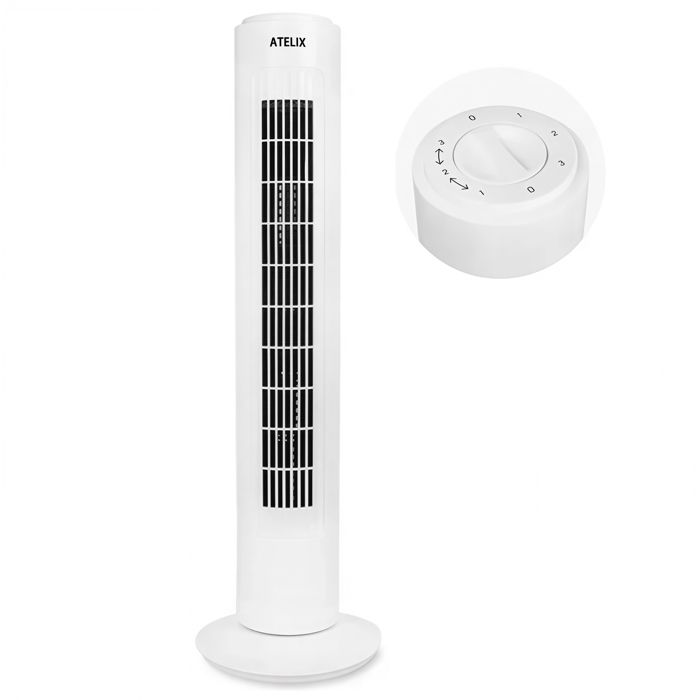 Ventilateur solaire 4 vitesses de vent panneaux solaires en silicium polycristallin ventilateur - ATELIX - extérieur avec veilleus - Atelix