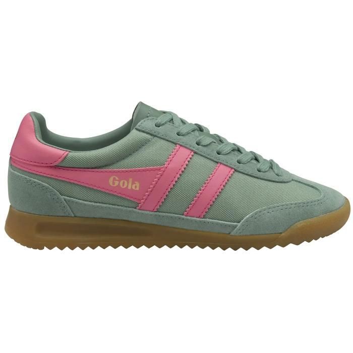 Baskets suède femme Gola Tornado - green mist/fluro pink