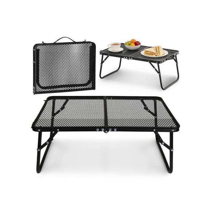 Table de camping pliable table de camping portable noire compacte 60x40x265cm