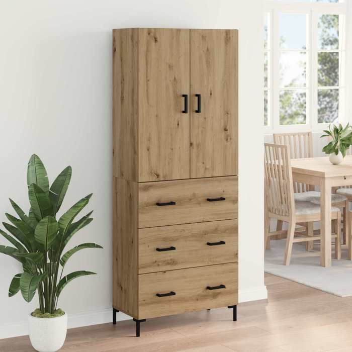 Décoratif - 1xarmoire muralePlacardArmoire de cuisineHaut Armoire Montage mural Chêne artisanal 695x34x180cm con6886391
