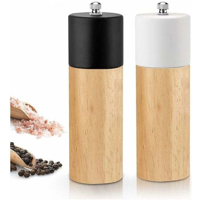 2pcs Moulin à Poivre et Sel Manuel avec Meule en Céramique Réglable - Set Poivrier & Salière Salieres et Poivrieres - Broyage Gro