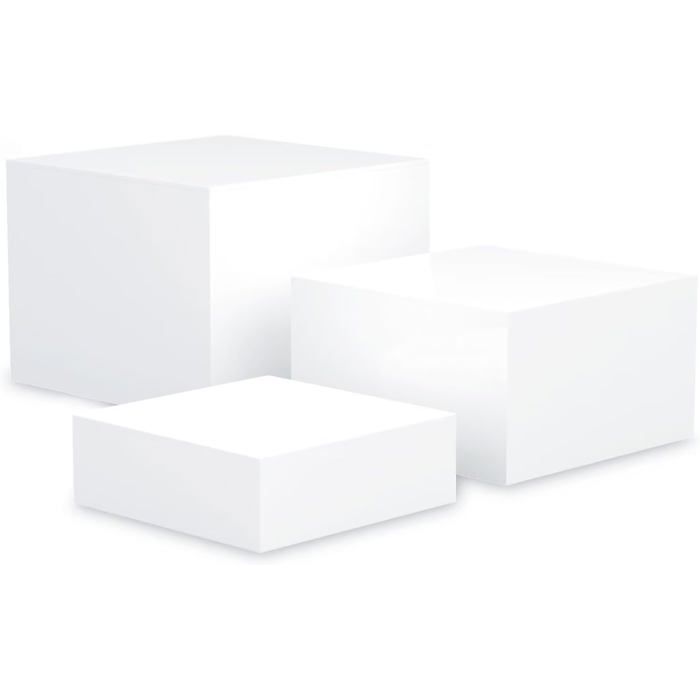 Rehausseur buffet acrylique lot 3 cubes présentoir dessert 3 tailles L M S support exposition transparent cupcakes bonbons
