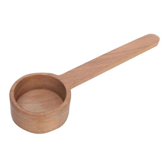 Cuillère à Café En Bois De Noyer Massif - 2 Tailles (8cm & 11.5cm) - Pour Farine, Thé, Épices