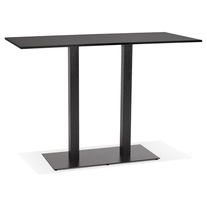 Mange Debout Design Austin Bar Noir Avec Pied En Metal Noir 160x80 Cm Cdiscount Maison