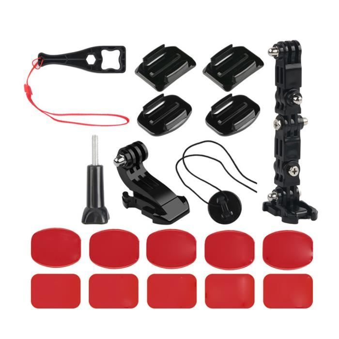 Support De Menton En Silicone ABS Pour Casque Moto - Compatible Caméras Action YI, Osmo, Apeman - Réglable Et Facile à Installer