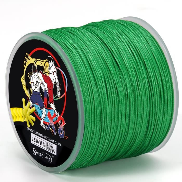 Ligne De Pêche Tressée Spiderr - Dynema PE, Vert Pomme, 100m à 2000m