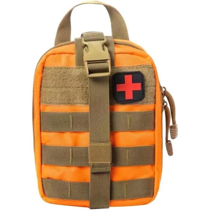 Katutude Trousse de Secours Militaire Vide, Trousse de Secours Tactique Ceinturon Pratique Compact Trousse de Premiers Soins Sac Médical Sac Molle de