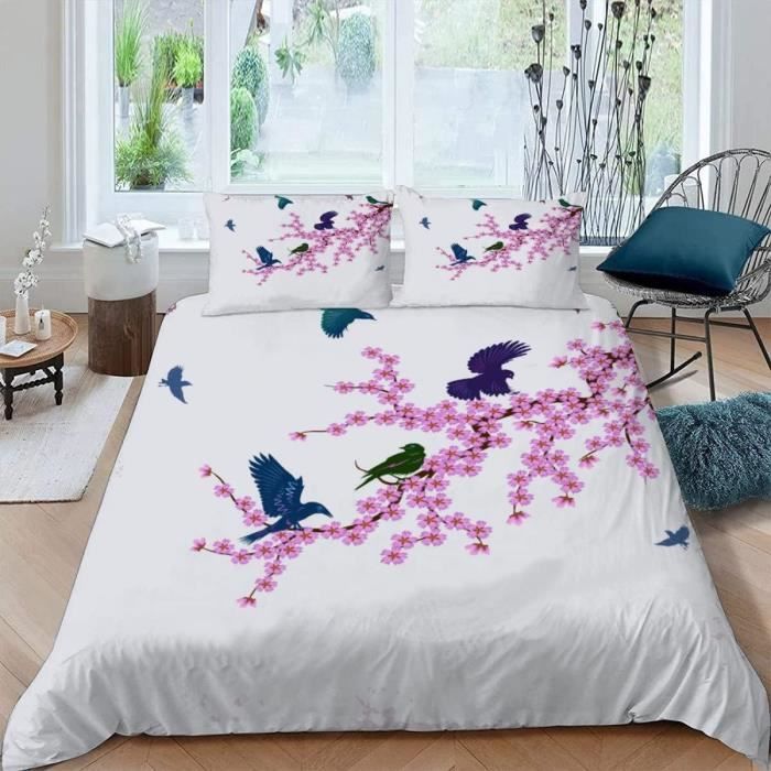 Parure Housse de Couette 220x240 cm + 2 Taies d'oreiller 100 % coton 57