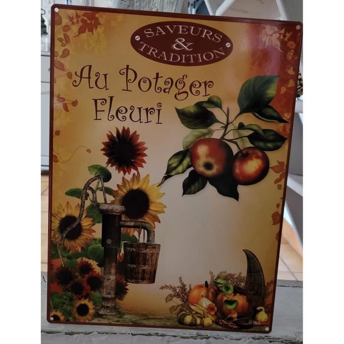 Plaque Métal Décorative 20x30 Cm – Saveurs Et Tradition Tomates – Nostalgic Art