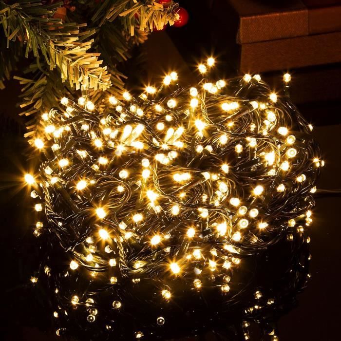 Guirlande lumineuse LED alimentée par piles - 20 LED - 2 m - Avec  télécommande - Pour décoration extérieure/intérieure - Pour jardin, fête,  festival, mariage - Blanc chaud : : Luminaires et Éclairage