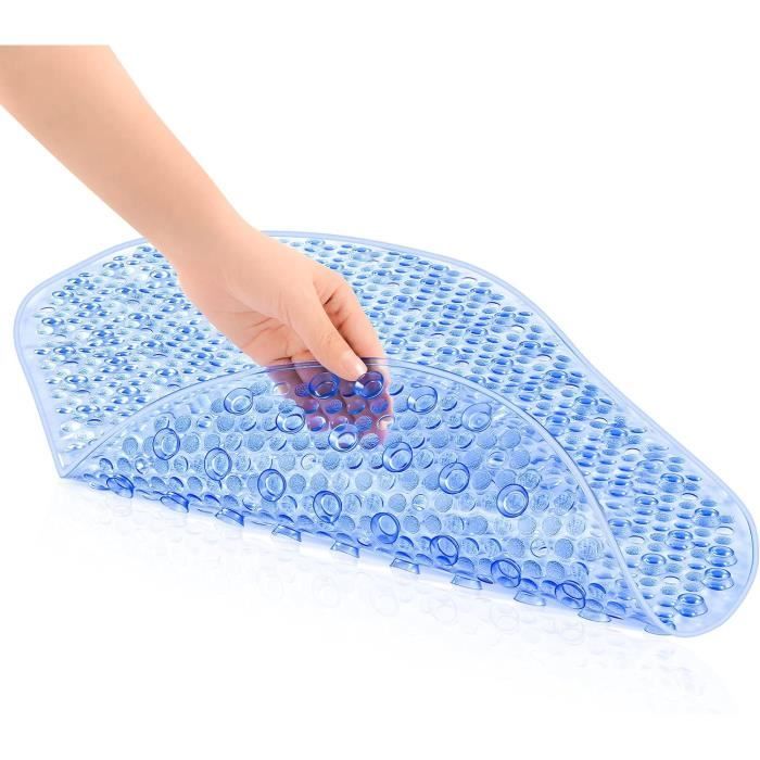 Tapis De Baignoire Antidérapant McNory Avec Ventouses - Sécurité Anti-Glisse 101x40.5 Cm, Lavable Machine Gris