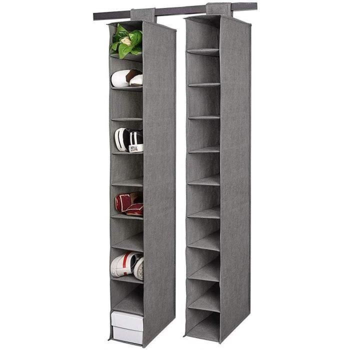 Meuble Chaussures No77 Armoire Rangement Polyvalente Pour Etagere Suspendue Pour Sacs 10 Compartiments Ouverts Suspendu En Tissu Achat Vente Meuble Etagere Meuble Chaussures No77 Soldes Cdiscount