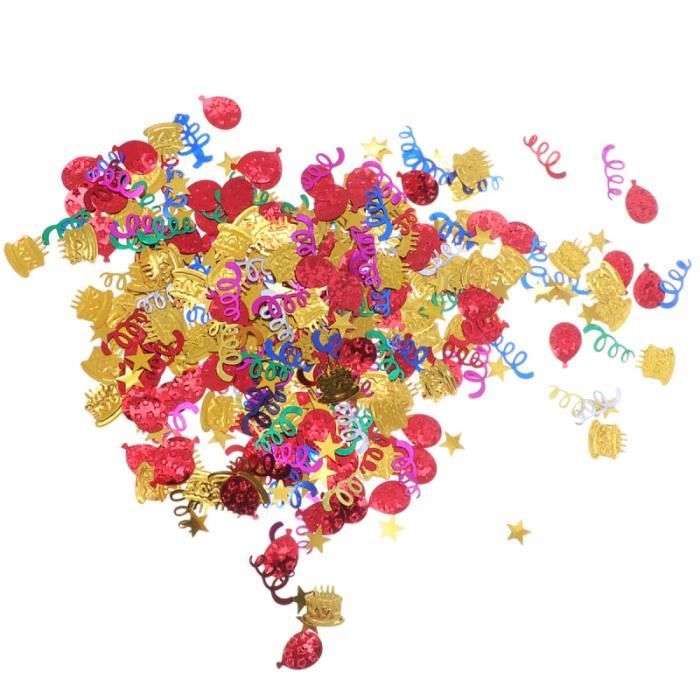 Coloré JOYEUX ANNIVERSAIRE Carte Confetti Paillette Gâteau Fête  D'anniversaire Fête De Confettis Confetti pour la Fête D'anniversair