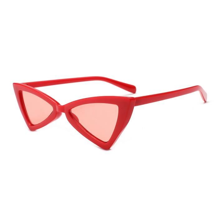 Bz668 Dames Triangle Yeux De Chat Lunettes De Soleil Lunettes De Soleil H Boite Transparente Rouge Poudre Ljlh 118 Achat Vente Lunettes De Soleil Femme Cdiscount