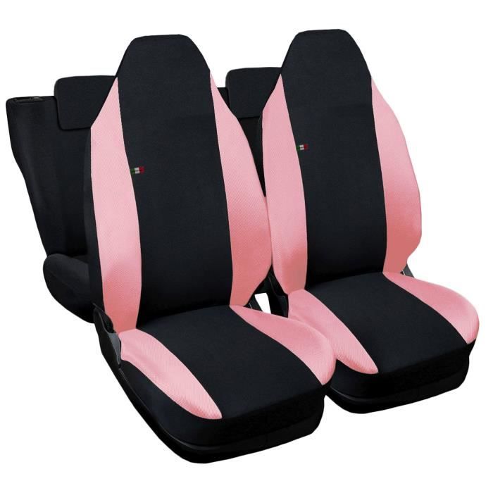 Lupex Shop Housses de siège auto compatibles pour Aygo Noir Rose