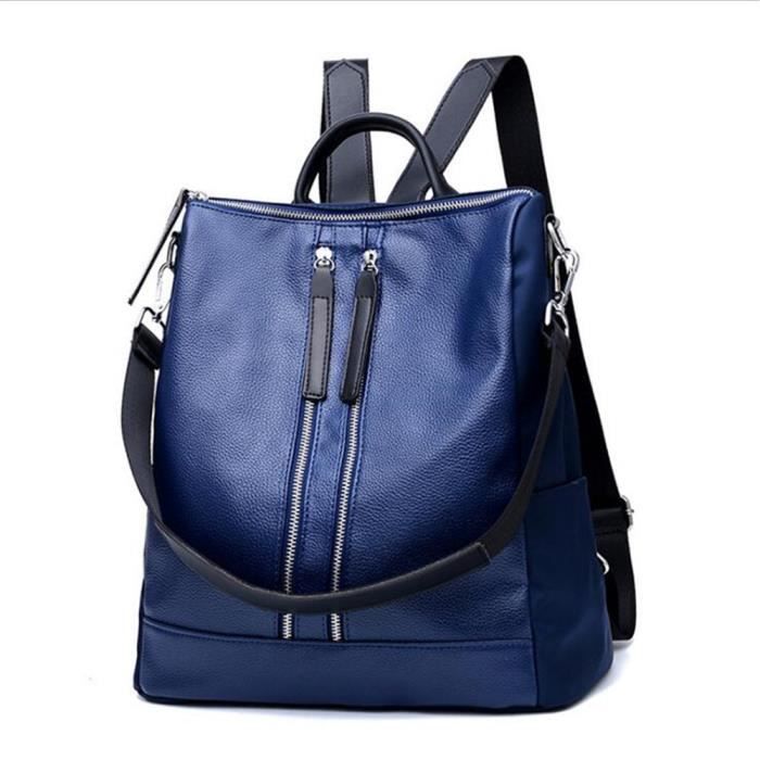 Sac A Dos En Cuir Pu Femme Tendance De Mode Populaire Bbzh Bb146bleu Bleu Bleu Achat Vente Sac A Dos 2009440853168 Cdiscount
