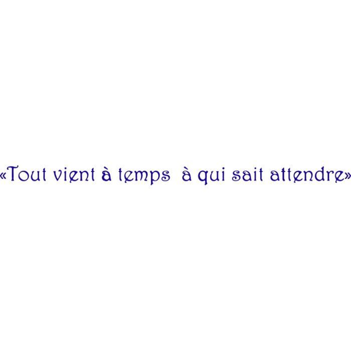 Stickers Citation Proverbe Francaisbleu Marine 60 X 3 4 Cm Achat Vente Stickers Cdiscount