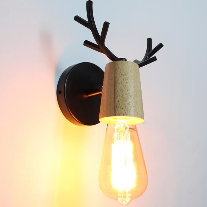 UNI E27 Applique Murale Intérieur E27 Design Moderne Cerf Luminaire Eclairage pour Chambre Salon