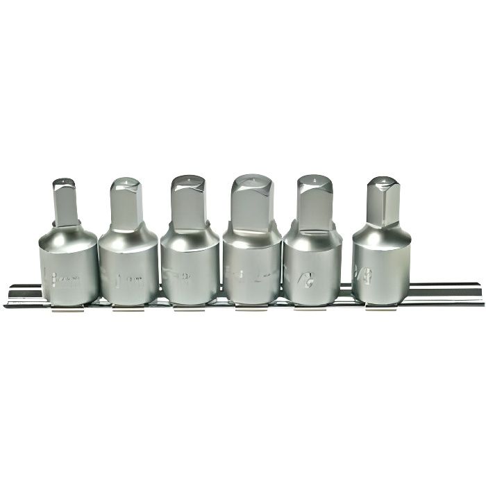 Jeu de clés de vidange - BGS TECHNIC - 125 mm - 6 pièces - Acier chrome-vanadium - Poussée femelle