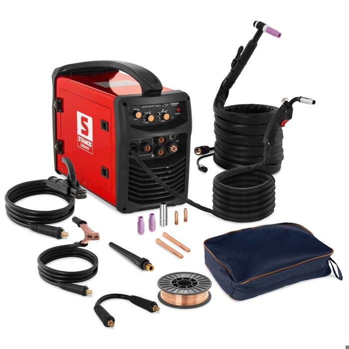 Poste A Souder Combine Multi Procedes Arc Electrode Stamos Germany S Migma 250 Igbt Mig Mag Mma Tig Fcaw 230v 50 Hz 250a Cdiscount Bricolage