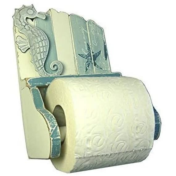 Marin thème shabby chic en bois porte-rouleaux de papier toilette 55957