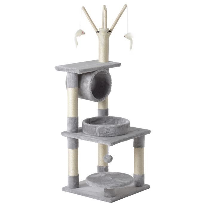 Purlove Arbre A Chat 124cm Griffoir 1 Tunnel 1 Hamac 3 Couchettes 3 Souris Gris Clair Cdiscount Animalerie Purlove Arbre A Chat 124cm Griffoir 1 Tunnel 1 Hamac 3 Couchettes 3 Souris Gris Clair Cdiscount Animalerie