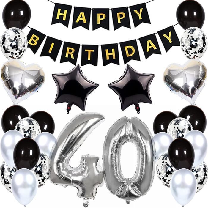 Ballon 40 Ans Anniversaire Homme Femme - Vert - Décorations