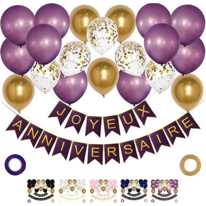 Set Decoration Joyeux Anniversaire Dore Chic Glamour Avec Ballons Confettis Violet Or Pour Adulte Homme Femme Enfant Garcon A Cdiscount Beaux Arts Et Loisirs Creatifs