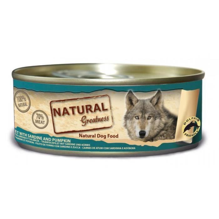 Naturel Grandeur Filet De Thon + Sardines Cons. Pour Les Chiens 156g