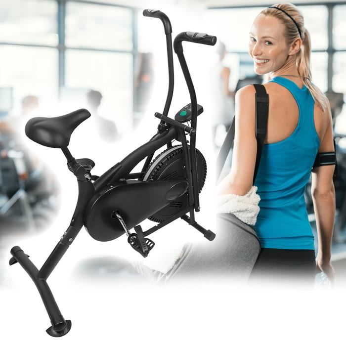 Nuoweida-VELO ENTRAINEMENT DE BIKING -VÉLO MAISON CARDIO-RÉSISTANCE MAGNÉTIQUE SILENCIEUX-132 X 99 X 70CM NOIR