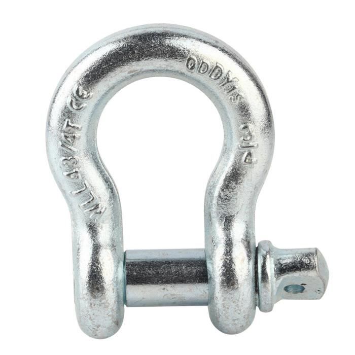 Manilles De Remorquage VEVOR - Lot De 4, Acier Allié, Résistance 8 Tonnes, Anneau D 12mm, Goupille 15mm, Pour 4x4, VTT, Camions