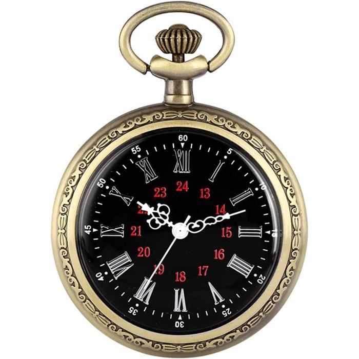 Montre à Gousset Cadran Noir | Maison Gousset