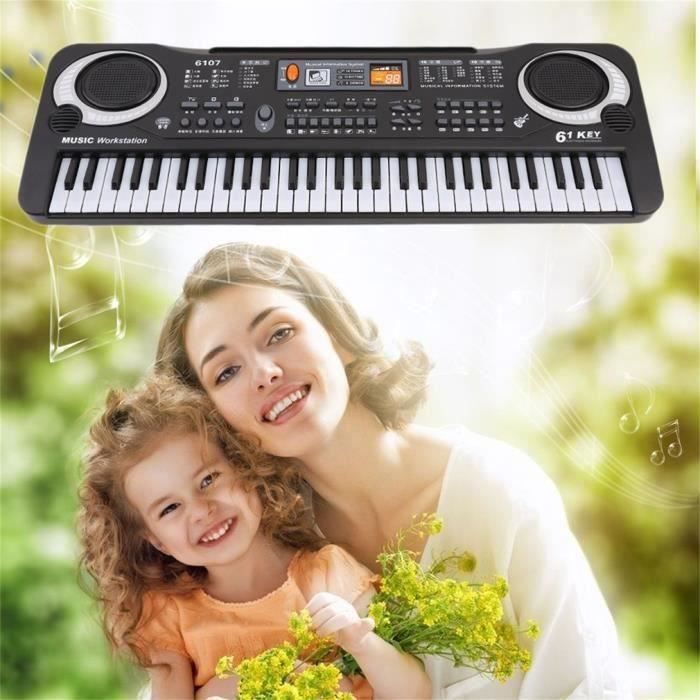 Clavier Électronique 37 Touches Portable Avec Micro - Fonction Enregistrement - Cadeau Enfants Débutants - Alimentation USB/Piles