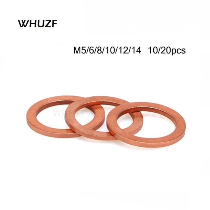 10 Bagues De Vidange D'Huile M16 X 22 X 2 Mm, Rondelles En Cuivre Pour Moteur Auto, Pièces De Rechange, Accessoires D'Entretien, Compatible Avec Les Modèles Peugeot, Service Véhicule