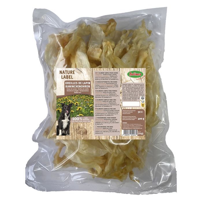 Comparer les prix de Oreilles de lapin sans poils : 50 pièces - BUBIMEX