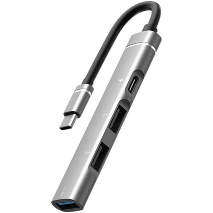 Usb Hub, 4 Ports Usb 3.0 Hub Type C, Répartiteur Usb Compatible Avec