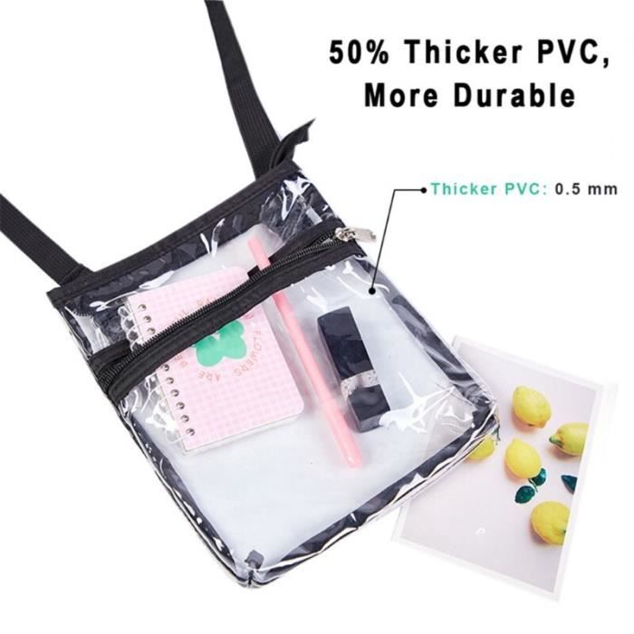 VINGVO Sac à bandoulière transparent Sac à bandoulière clair