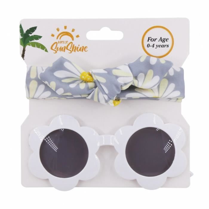 Lunettes De Soleil Vintage à Fleurs De Marguerite - Monture Ronde En Plastique PC - Pour Femmes Et Ados - Lot De 2