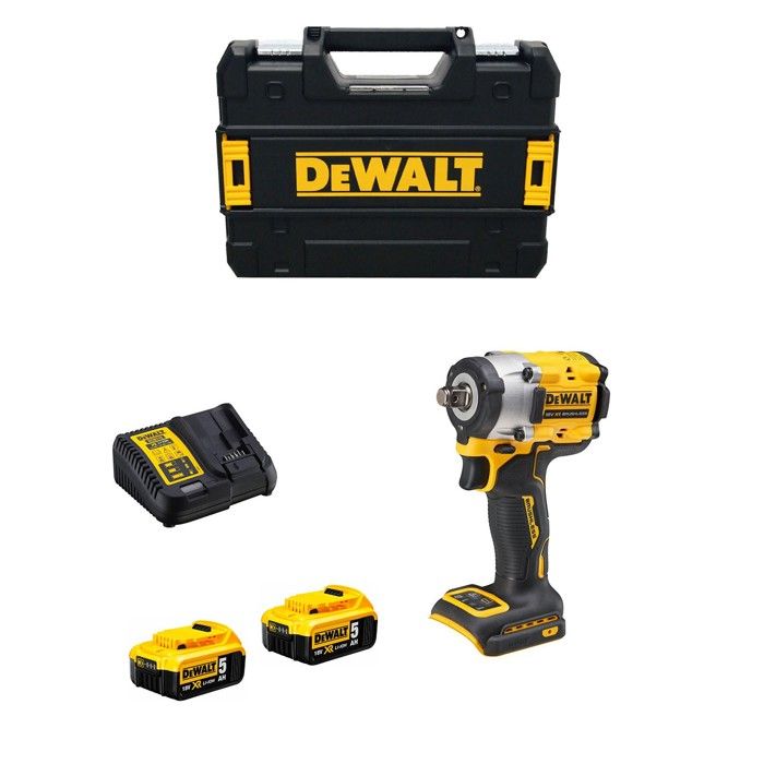 Clé à Chocs DeWALT DCF921P2T 2 x 5 0 Ah + DCB115 + TSTAK II