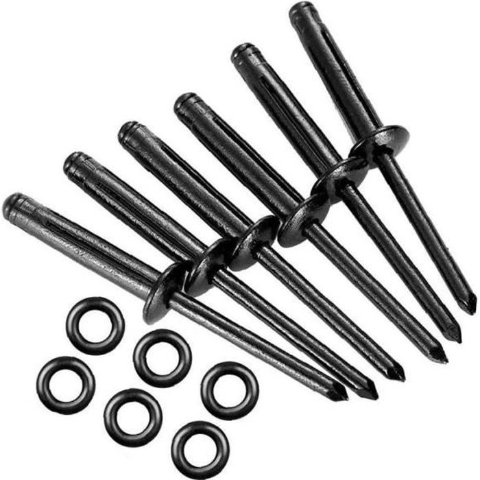 Aluminium Grande tête Rivets noirs Pop Rivet pour l'installation de kayak, de canoë et d